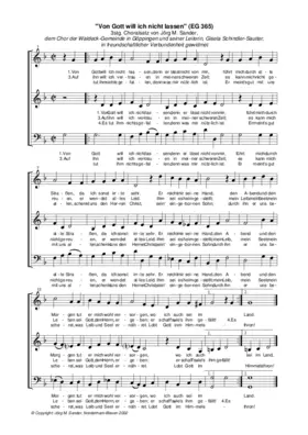 Von Gott will ich nicht lassen