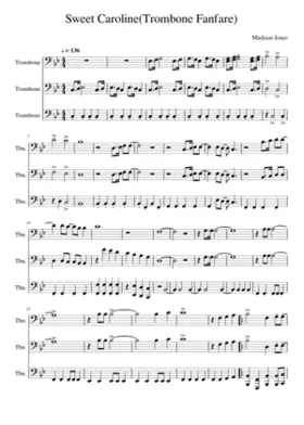 Sweet Caroline Trombone Fanfare