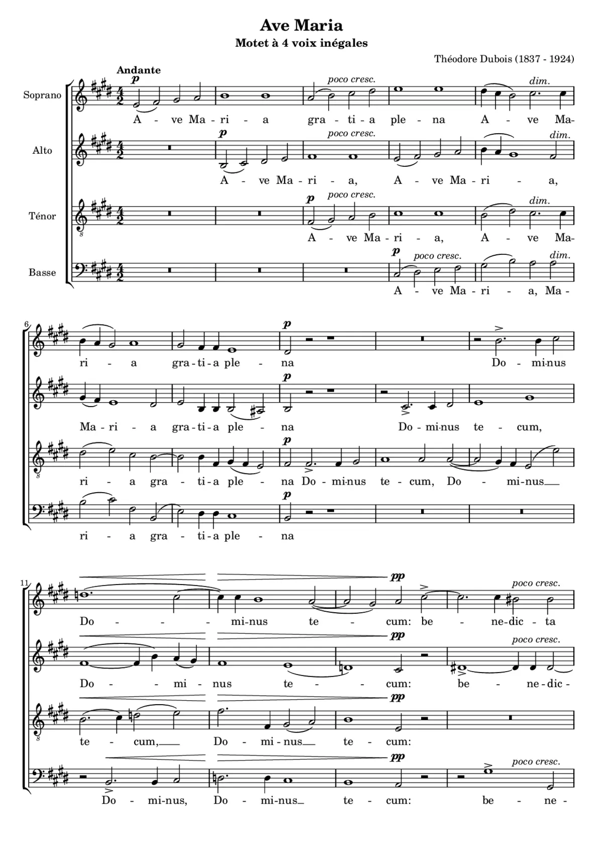 Ave Maria in E - Page 1