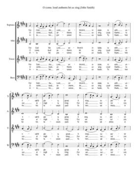 O come loud anthems let us sing