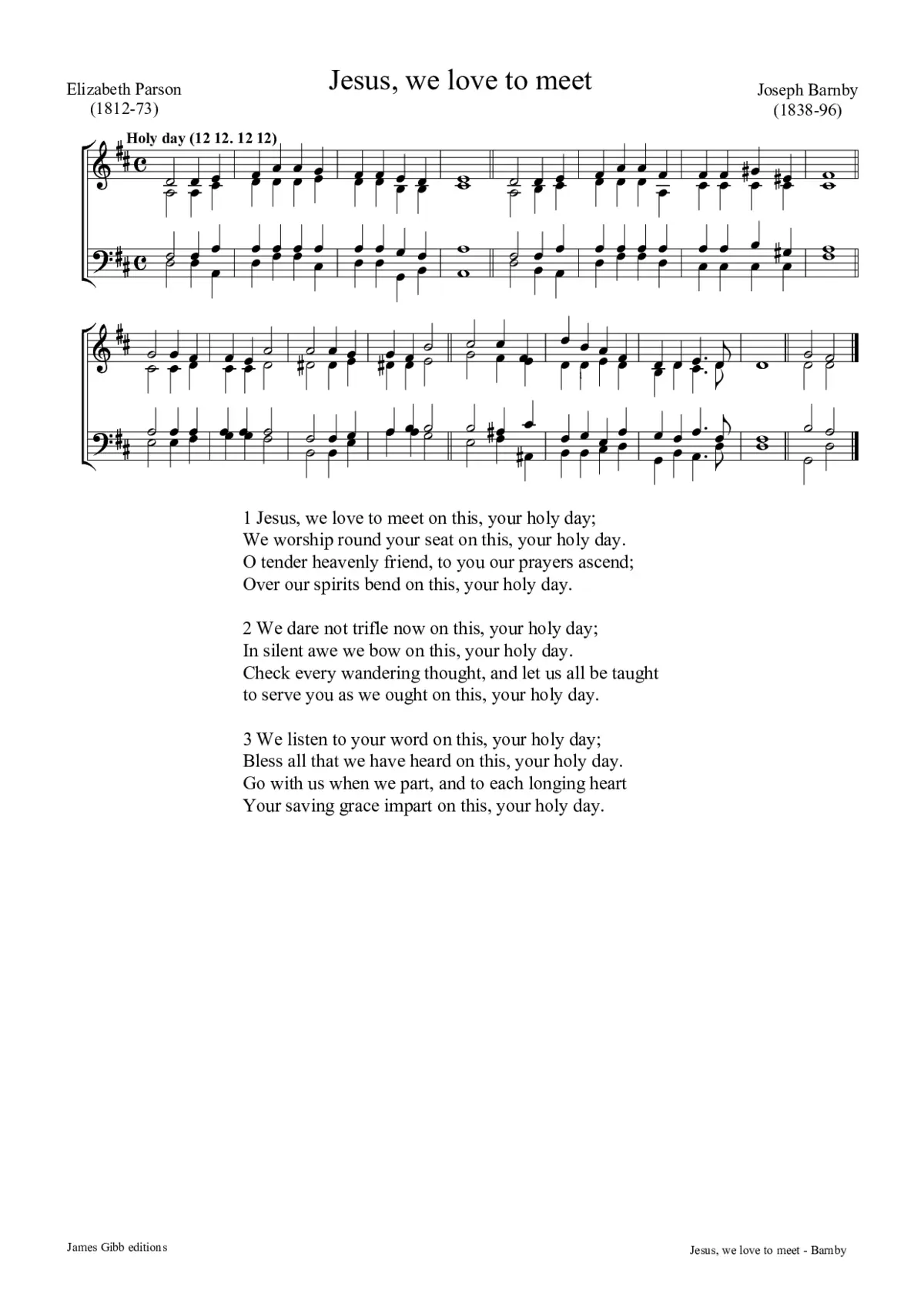 Jesus, we love to meet - Page 1