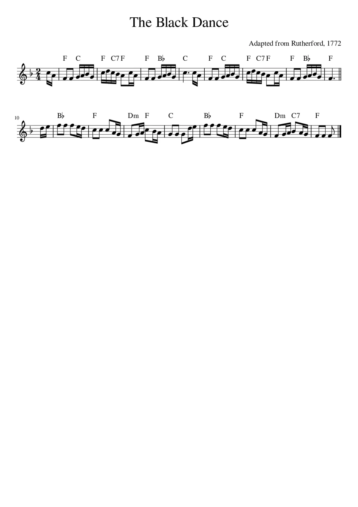 The Black Dance - Page 1