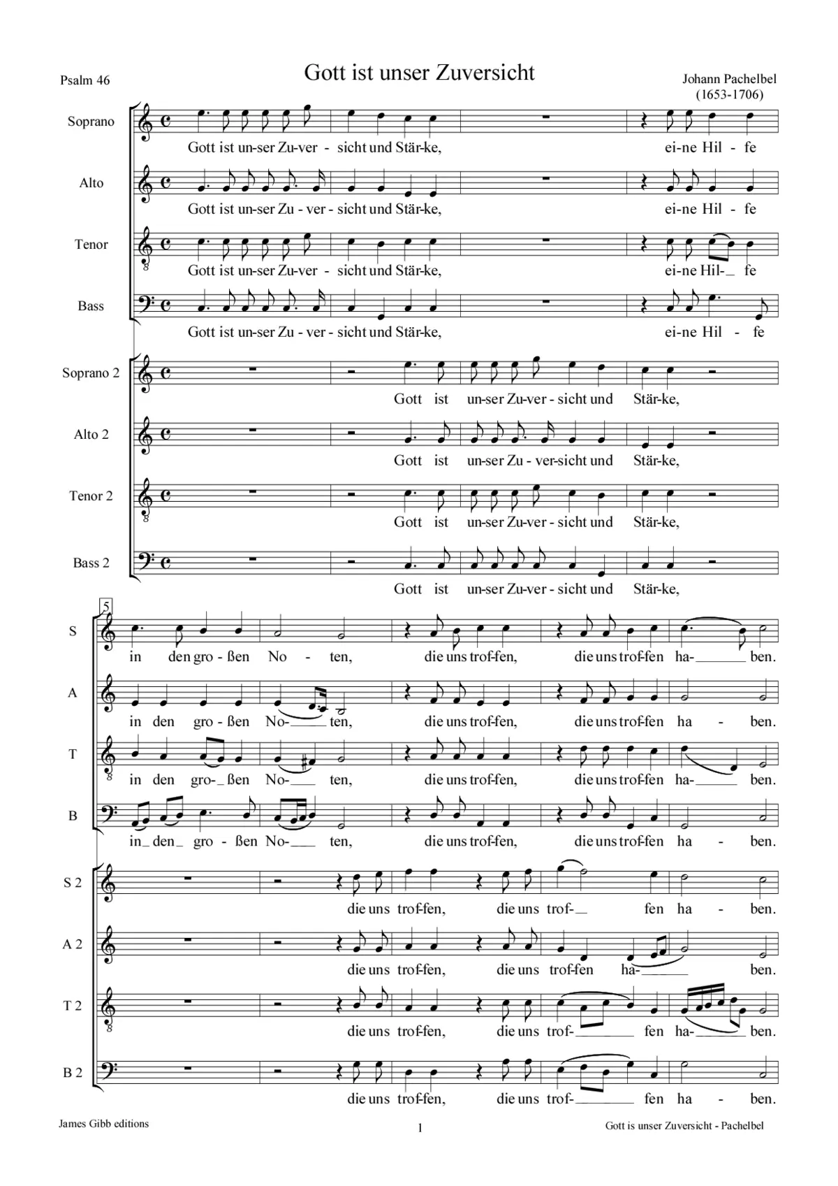 Gott ist unser Zuversicht - Page 1