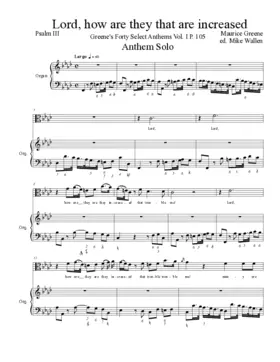 Lord, how are they that are increased