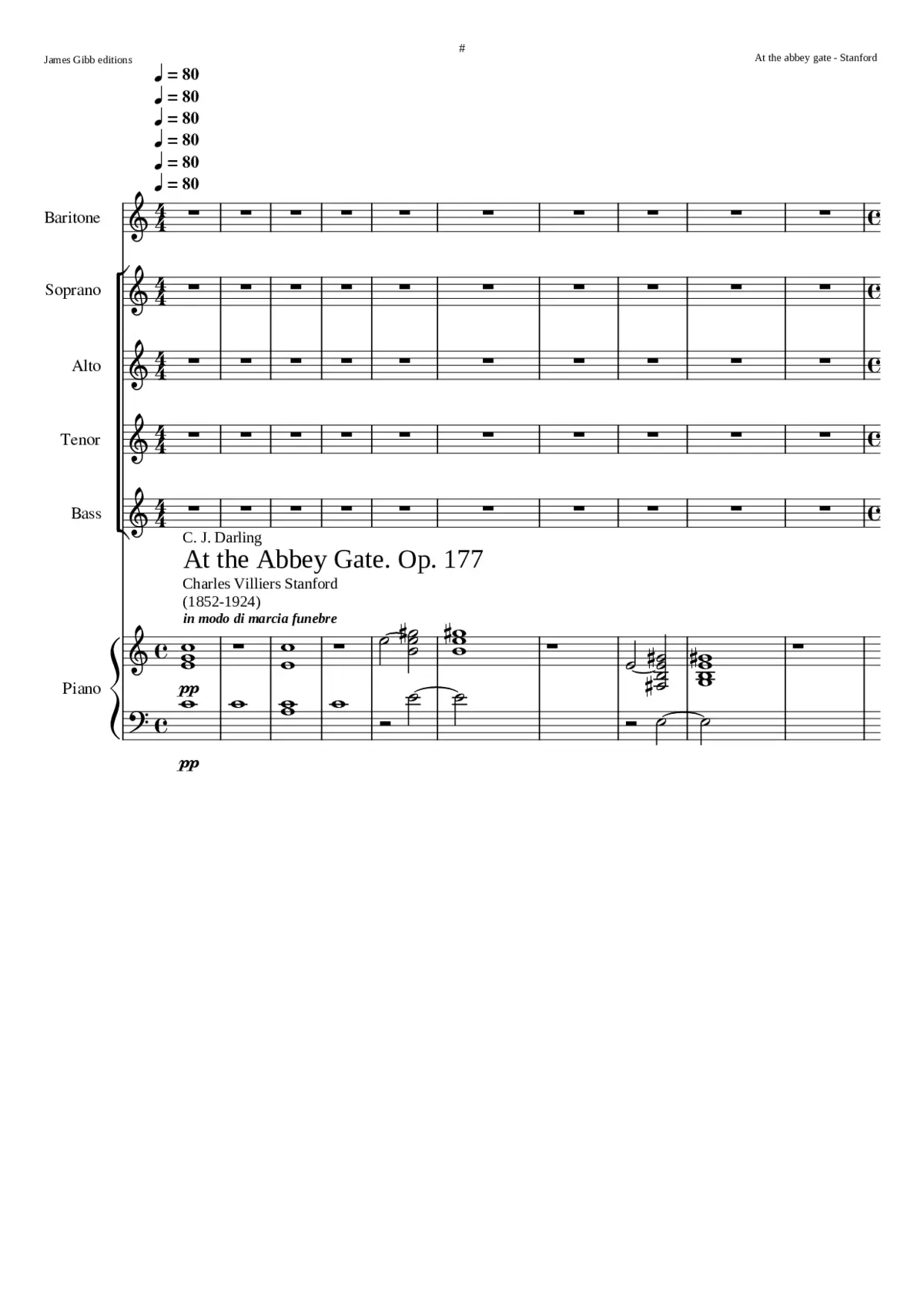 At the Abbey Gate Op. 177 - Page 1