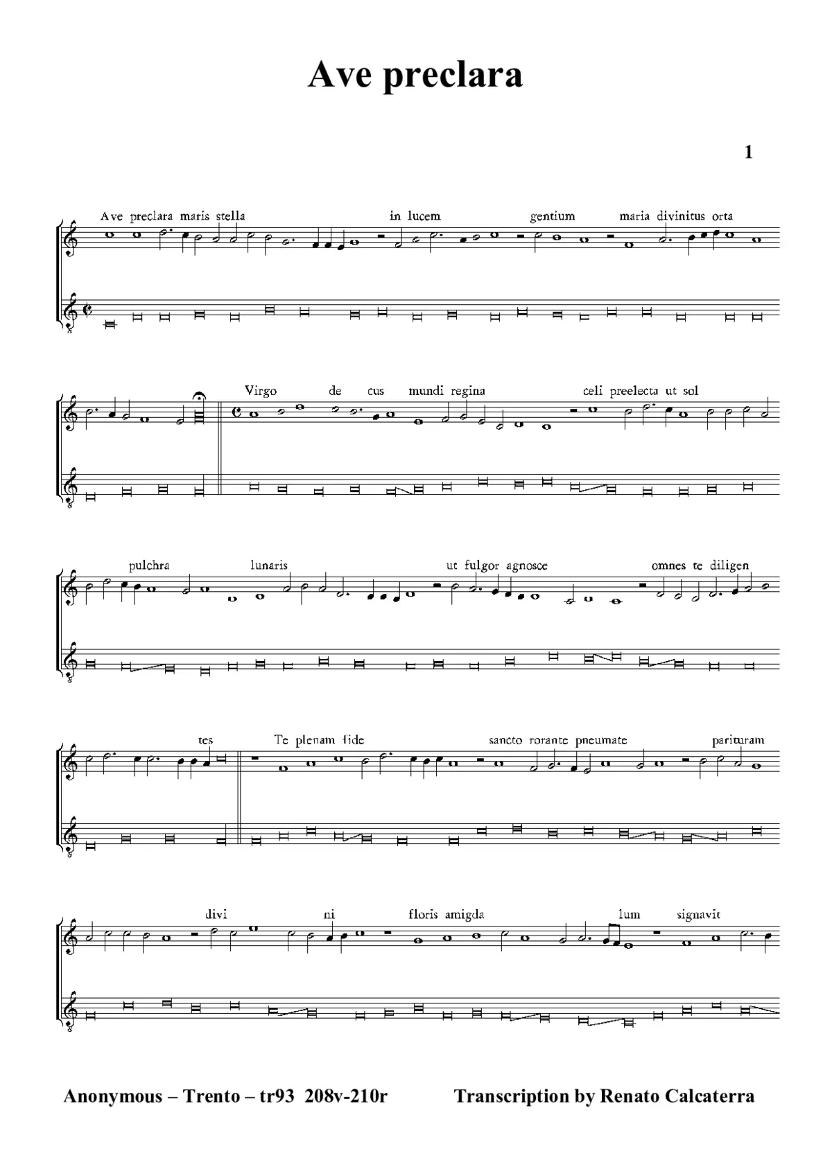 Ave preclara (tr93) - Page 1