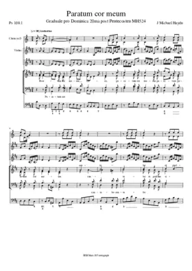 Paratum cor meum, MH 524