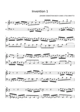 Invention in C major BWV 772