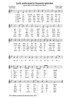 Lord, enthroned in heavenly splendor