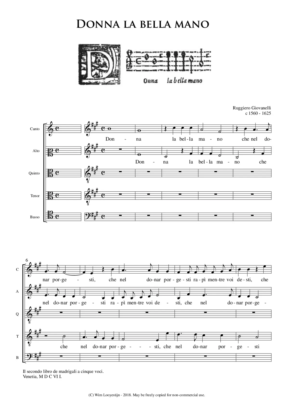 Donna la bella mano - Page 1