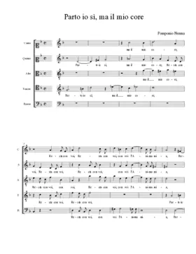 Parto io sì, ma il mio core