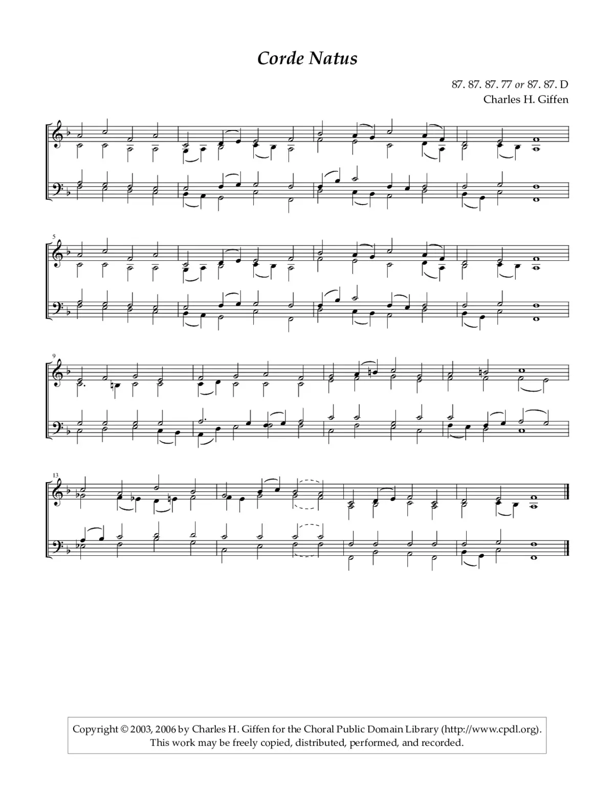 Corde Natus - Page 1