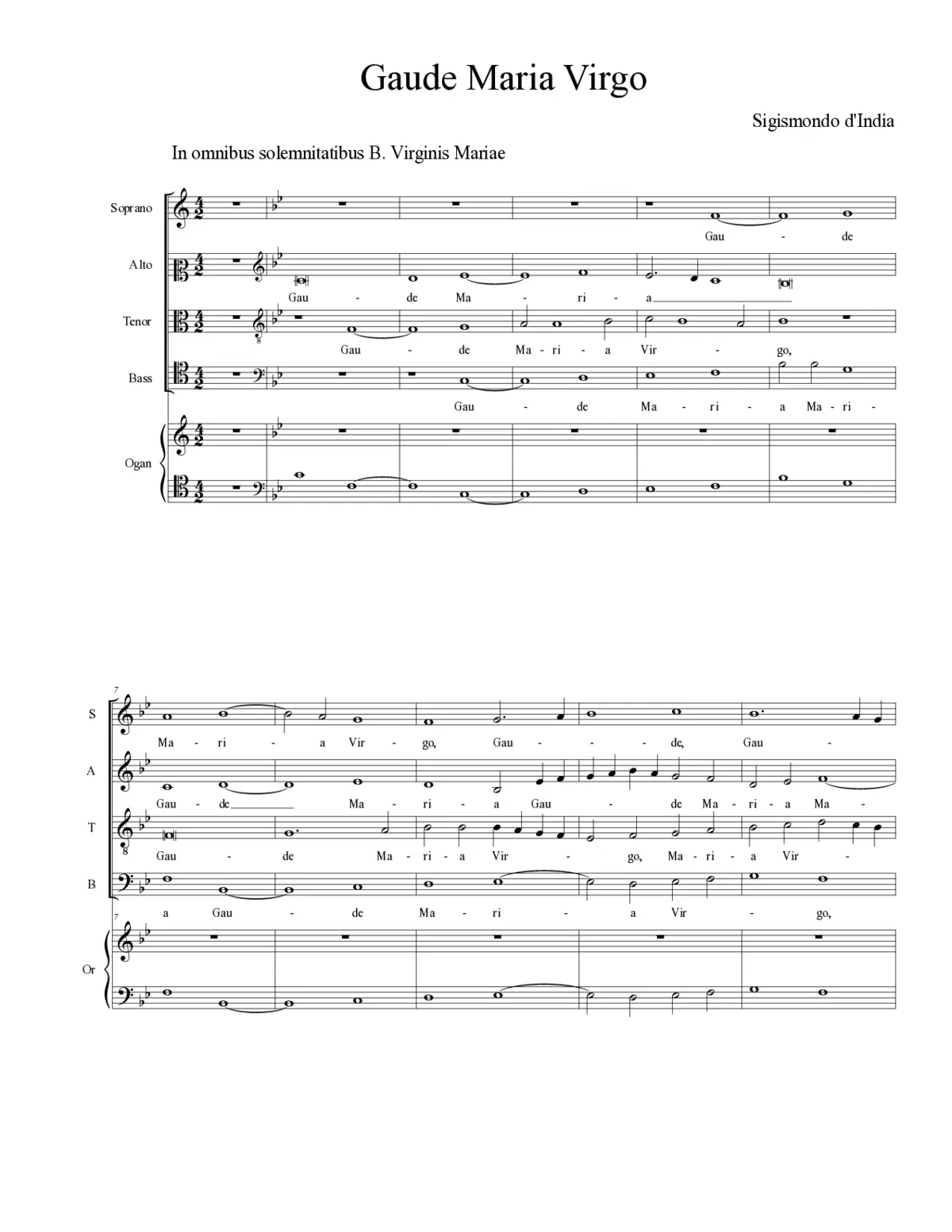 Gaude Maria Virgo - Page 1