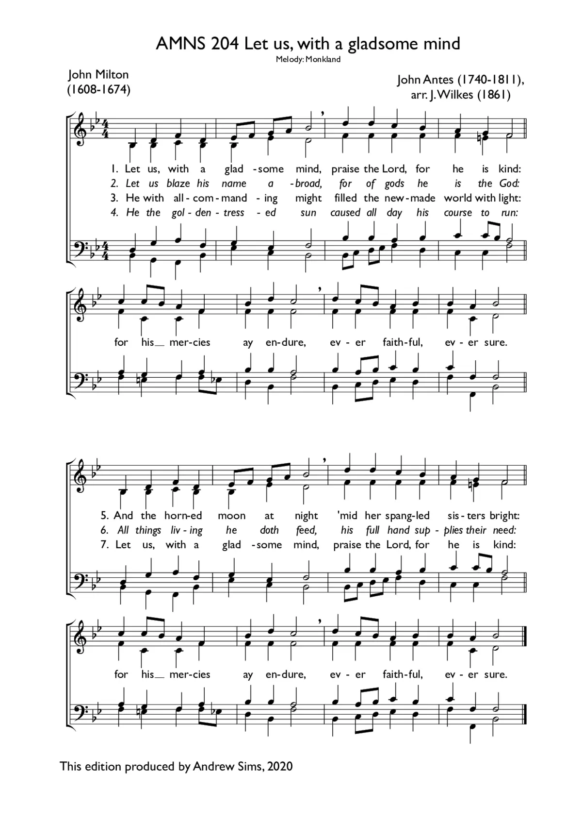 Let us, with a gladsome mind - Page 1