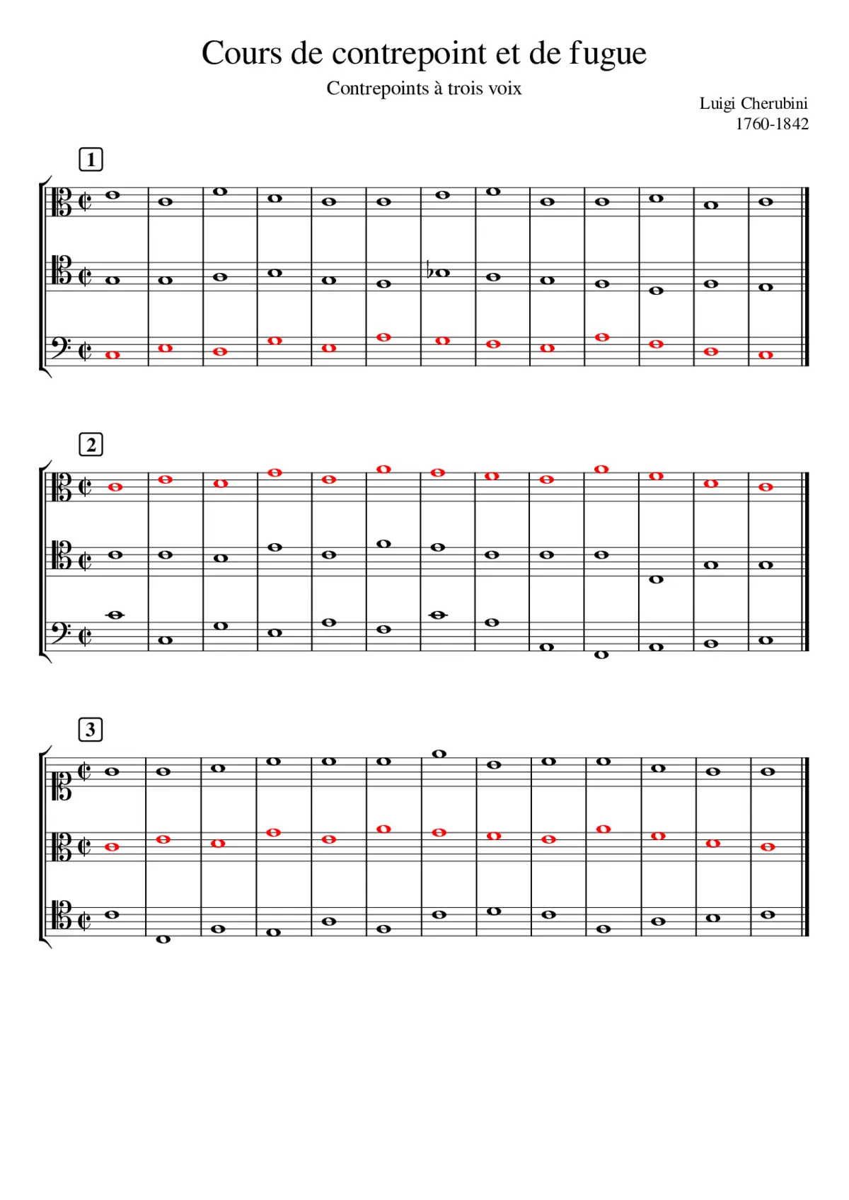 Cours de contrepoint et de fugue - Page 1