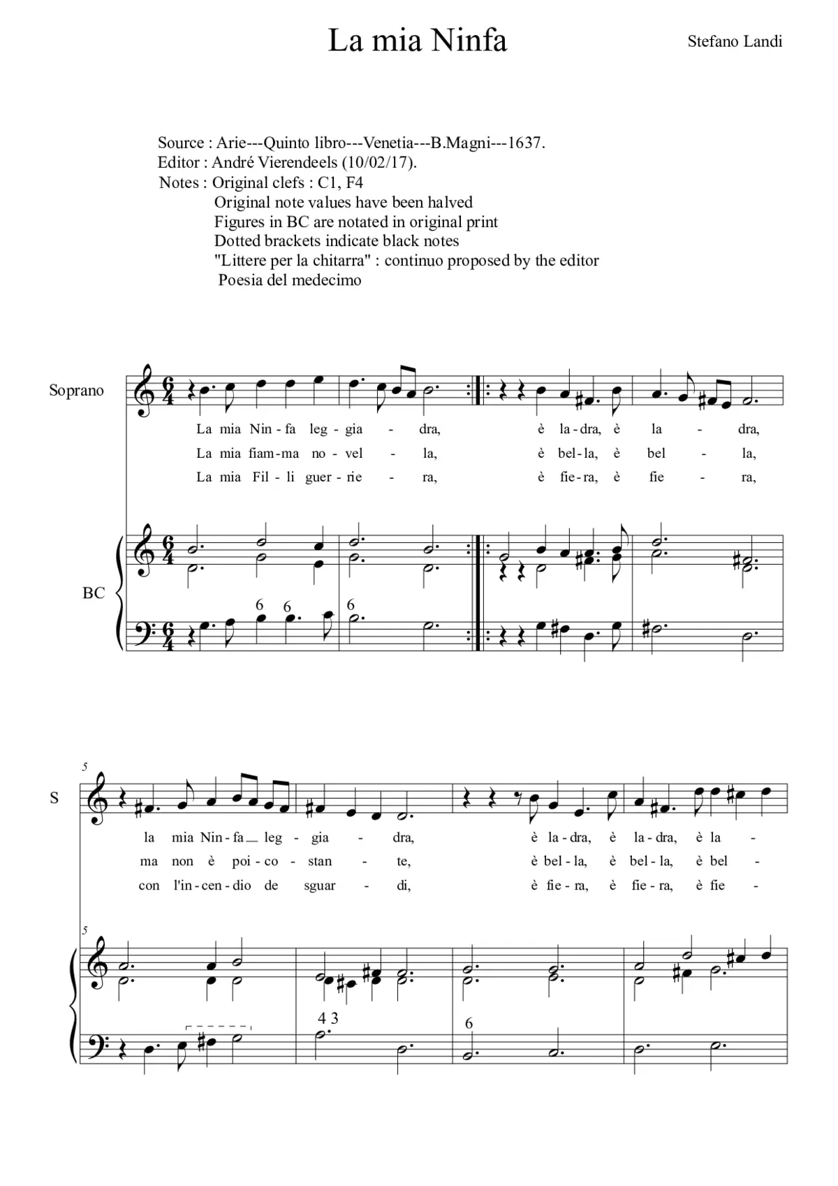 La mia ninfa leggiadra - Page 1