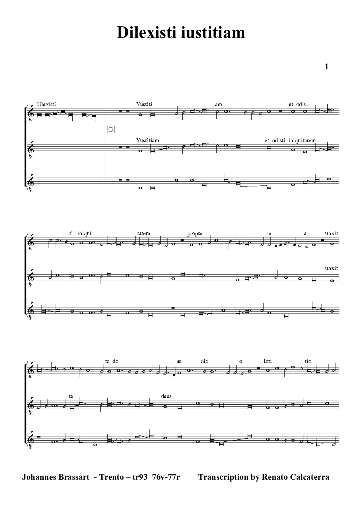 Dilexisti iustitiam - Page 1