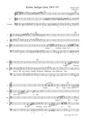 Komm, heiliger Geist, SWV 417