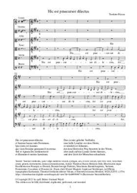 Hic est praecursor dilectus