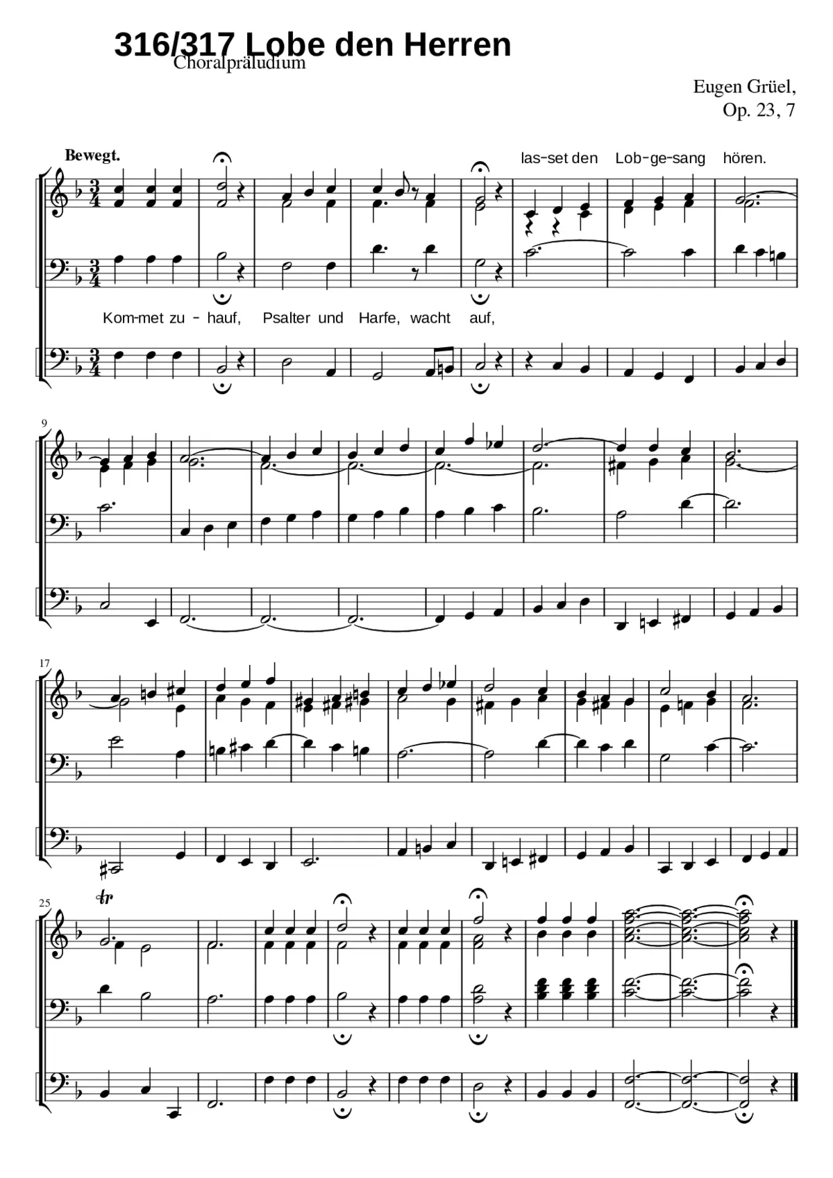 lobe den herren den mächtigen könig der ehren - Page 1