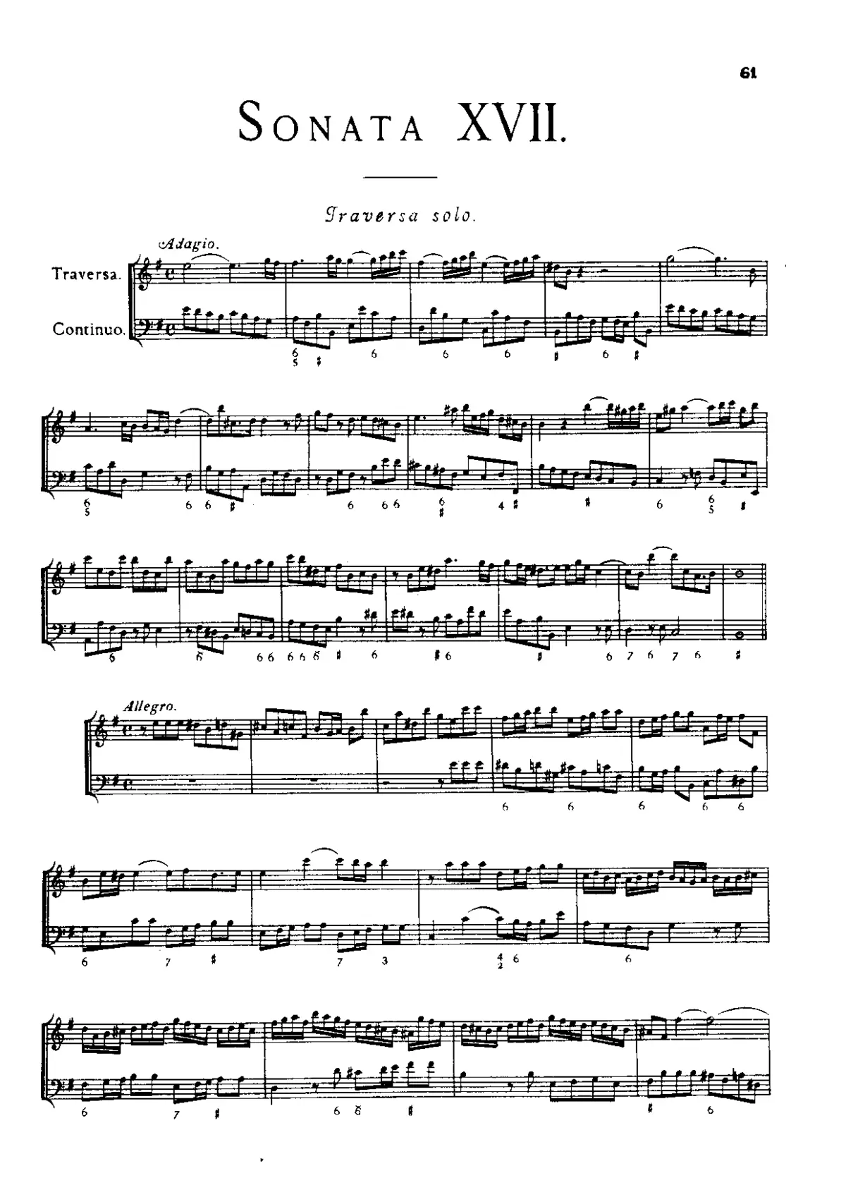 Flute Sonata in E minor, HWV 375 - Page 1