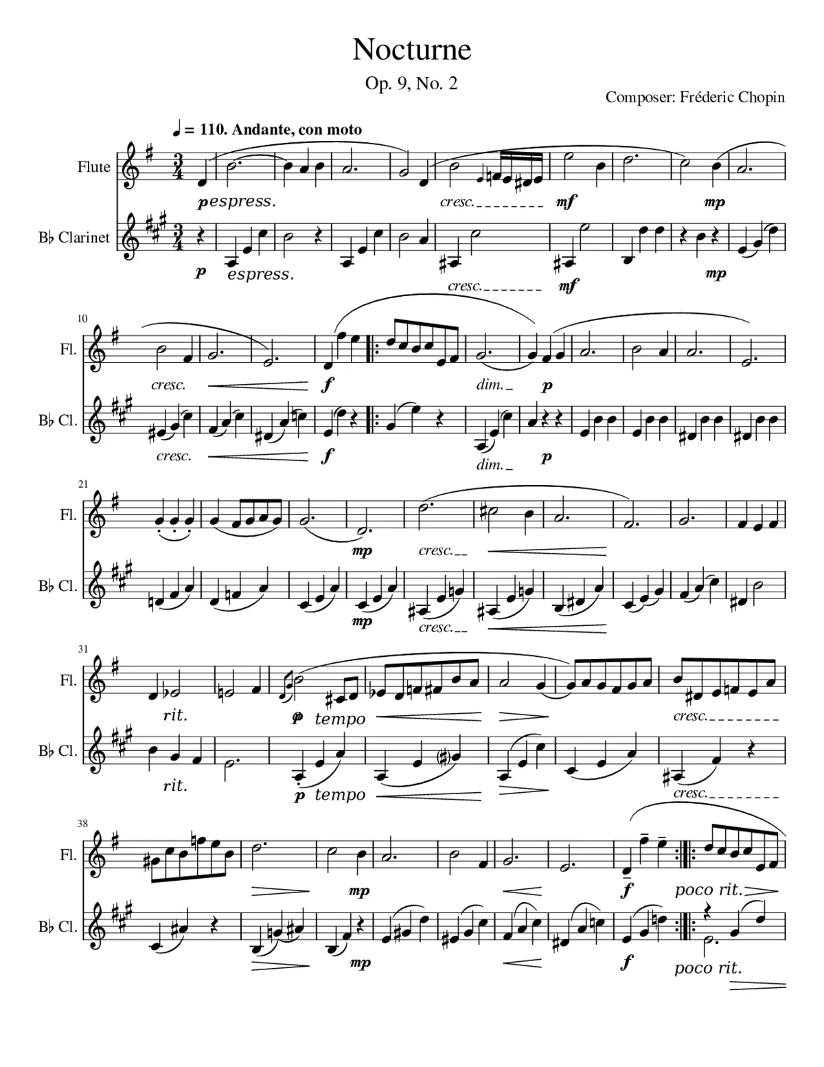 Nocturnes Op.9 - Page 1