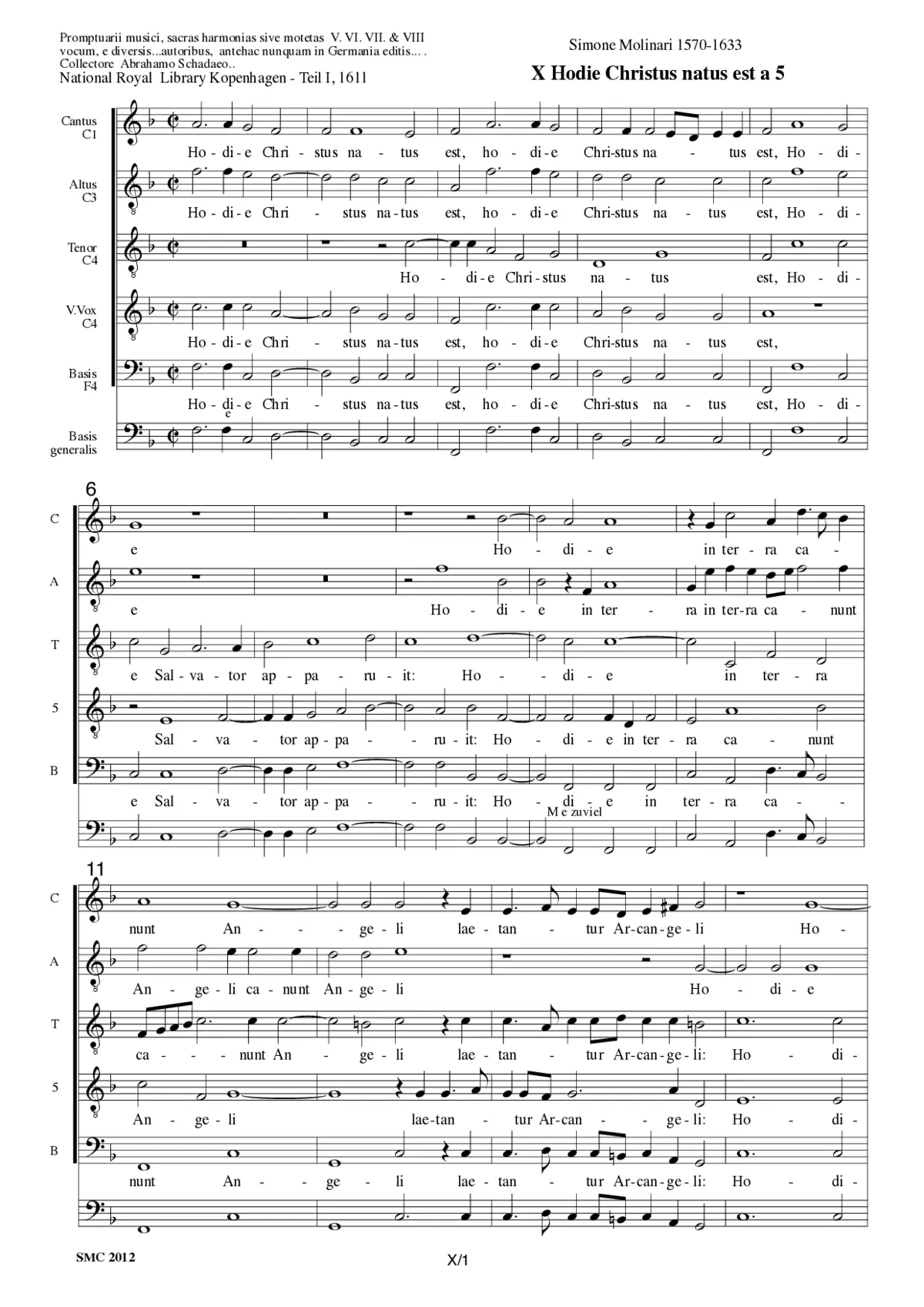 Hodie Christus natus est a 5 - Page 1
