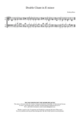 Double Chant in E minor