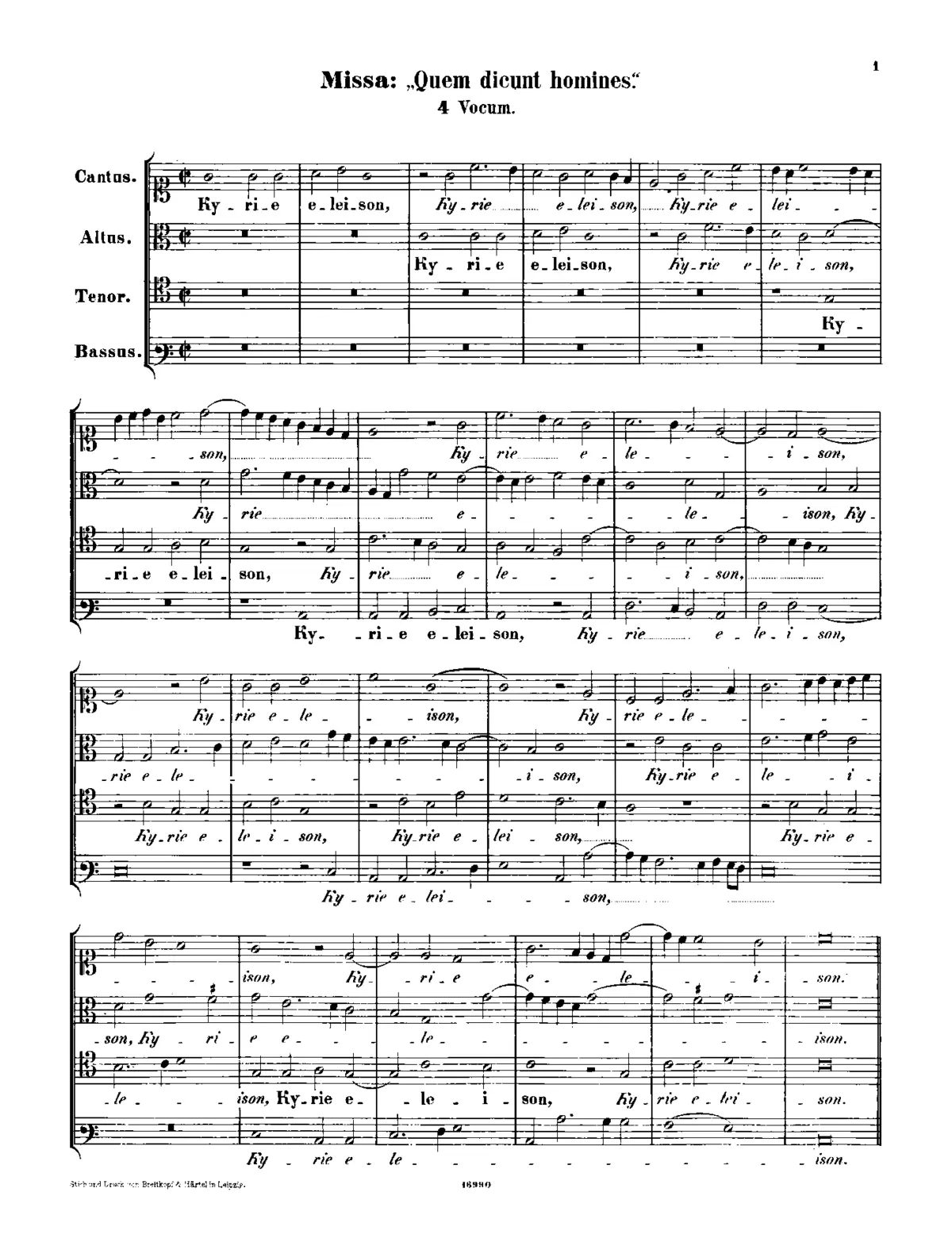 Missa quem dicunt homines - Page 1