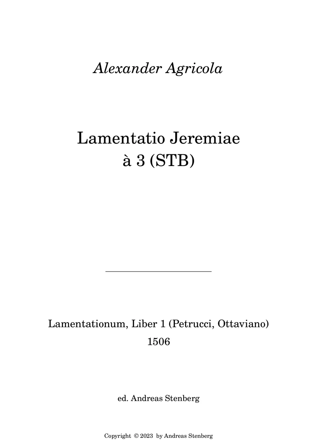 Lamentatio Jeremiae à 3 - Page 1