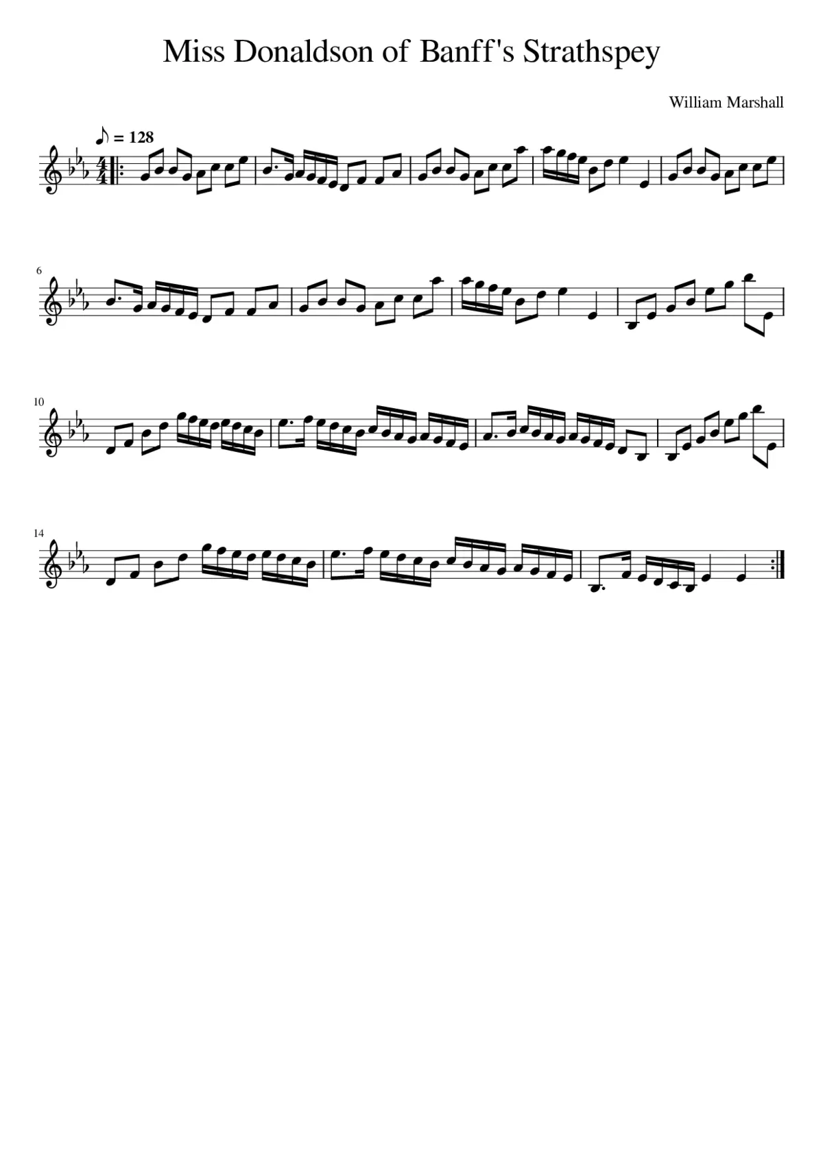 Miss Donaldson of Banff's Strathspey - Page 1