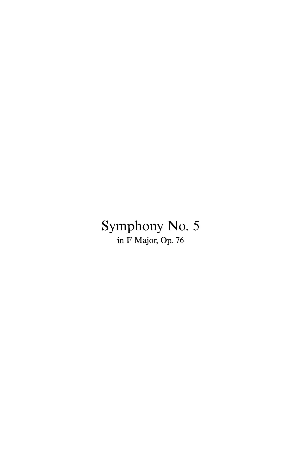 Symphony No.5 - Page 1