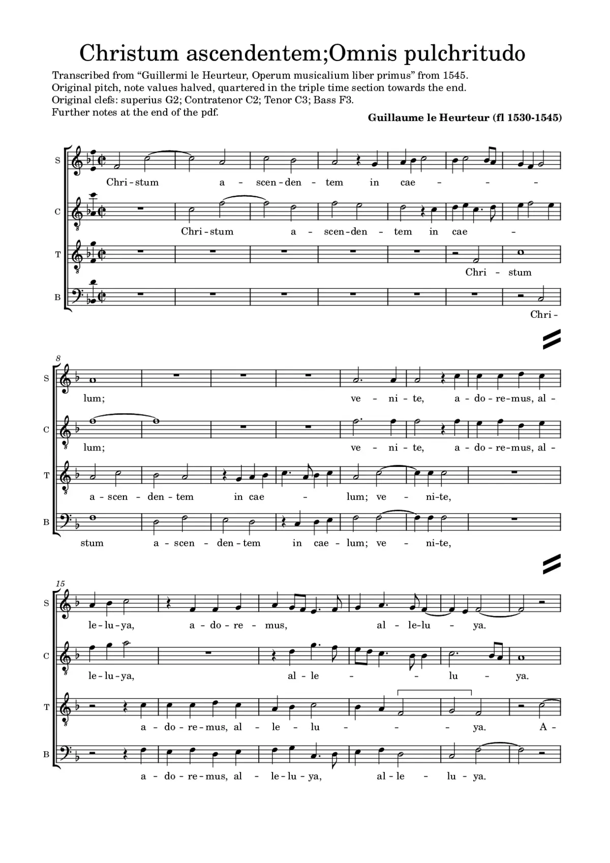 Christum ascendentem - Omnis pulchritudo - Page 1