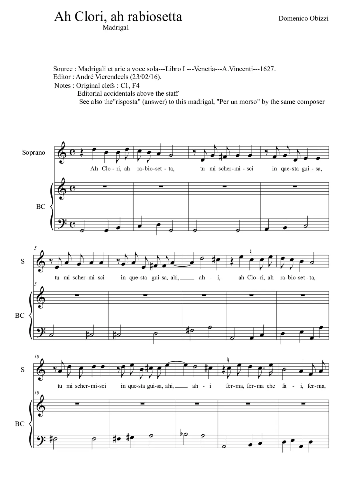 Ah Clori, ah rabiosetta - Page 1