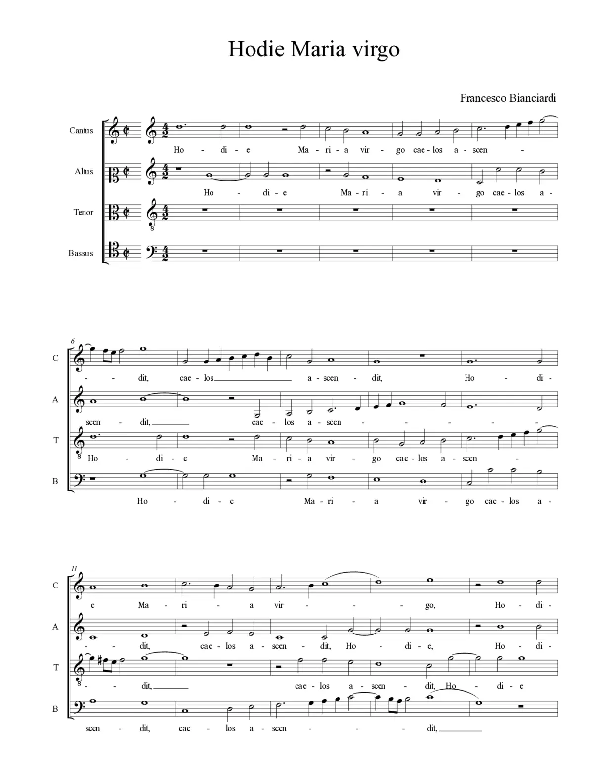 Hodie Maria virgo - Page 1