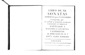 12 Sonatas Modernas para Clavicordio, Libro 1