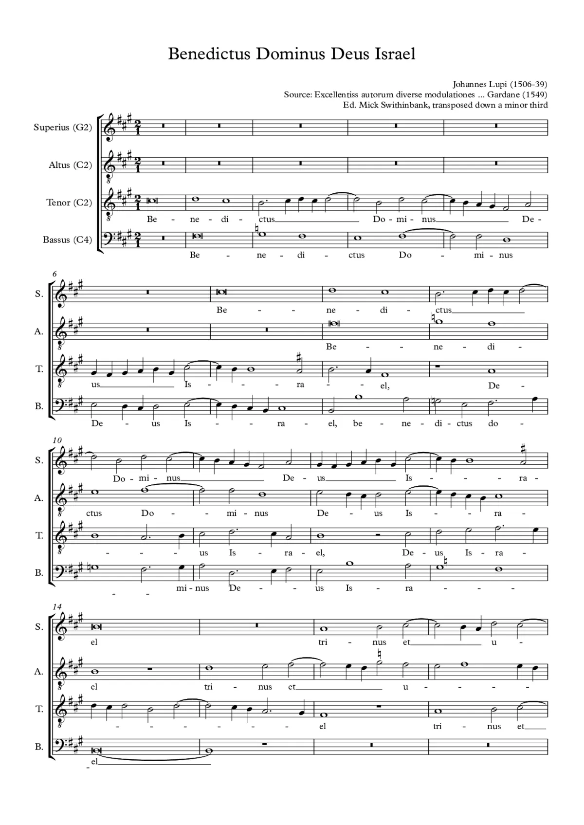 Benedictus Dominus Deus Israel - Page 1