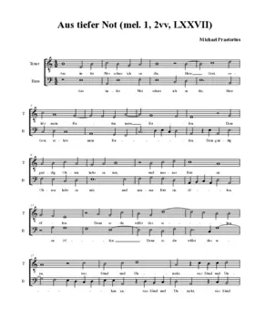 Aus tiefer Not schrei ich zu dir(1) 2vv