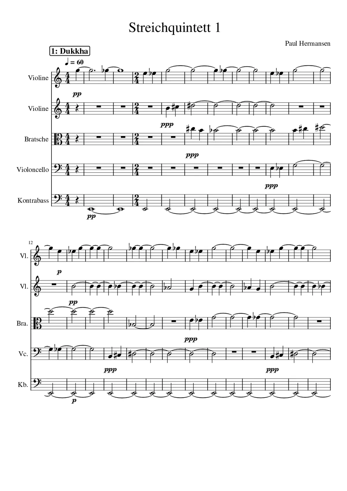 Streichquintett 1: Erlöse mich - Page 1