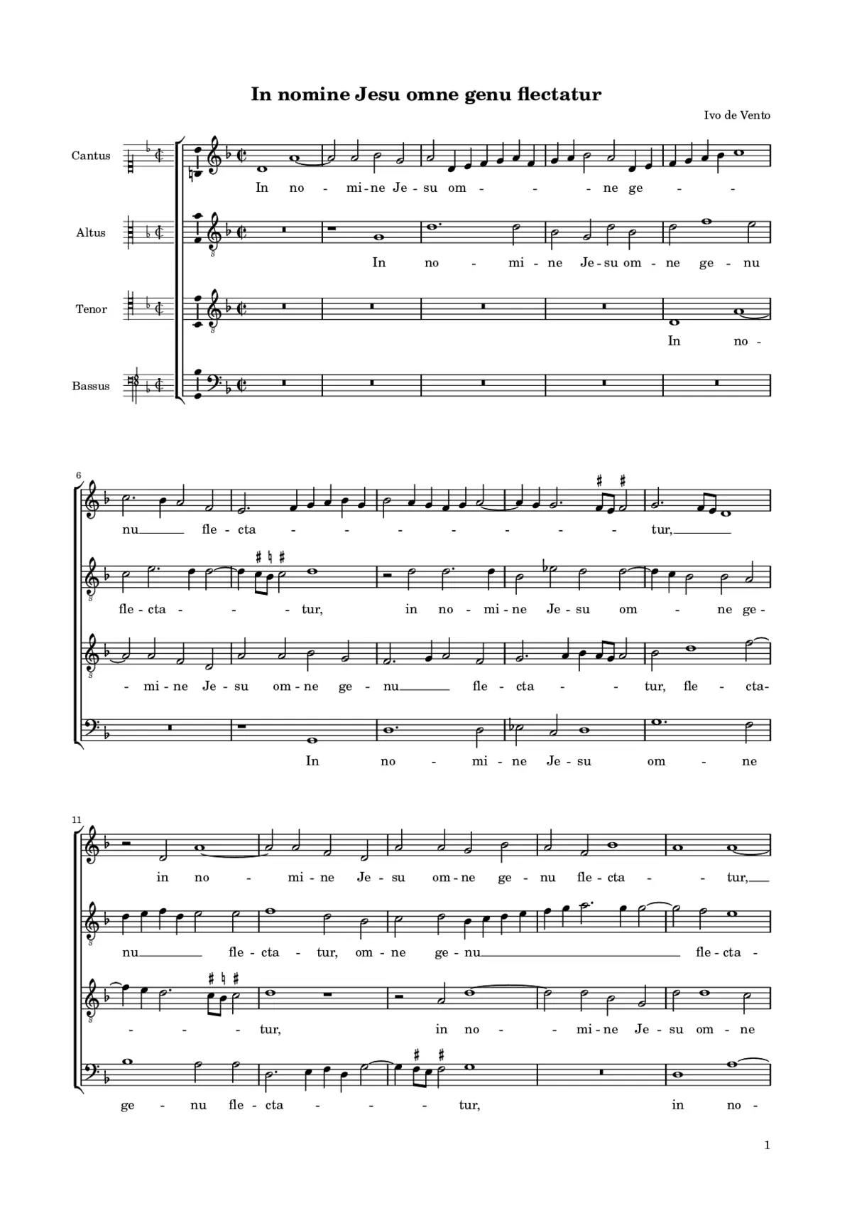 In nomine Jesu omne genu flectatur - Page 1