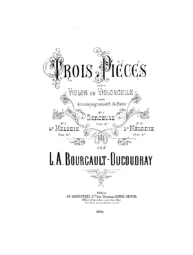 Trois pièces pour violon ou violoncelle