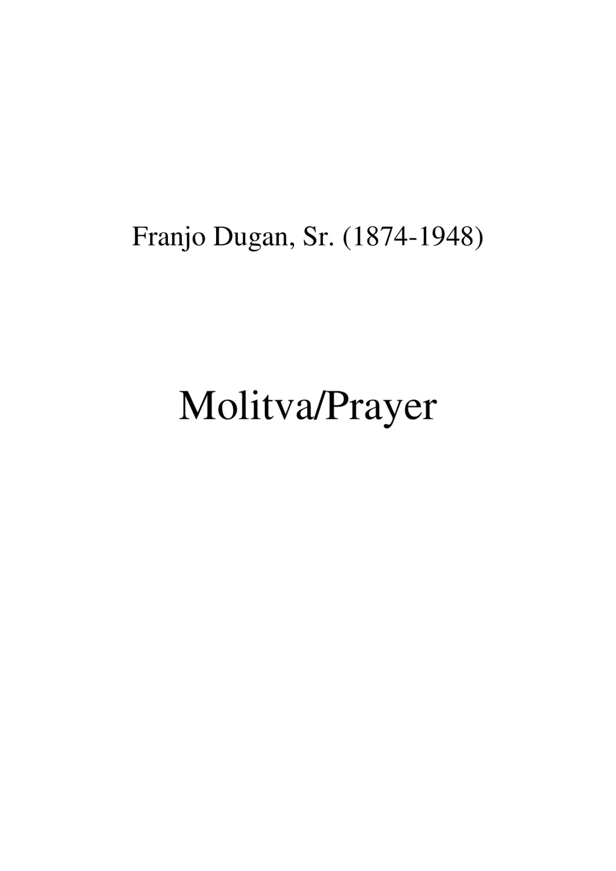 Molitva - Page 1