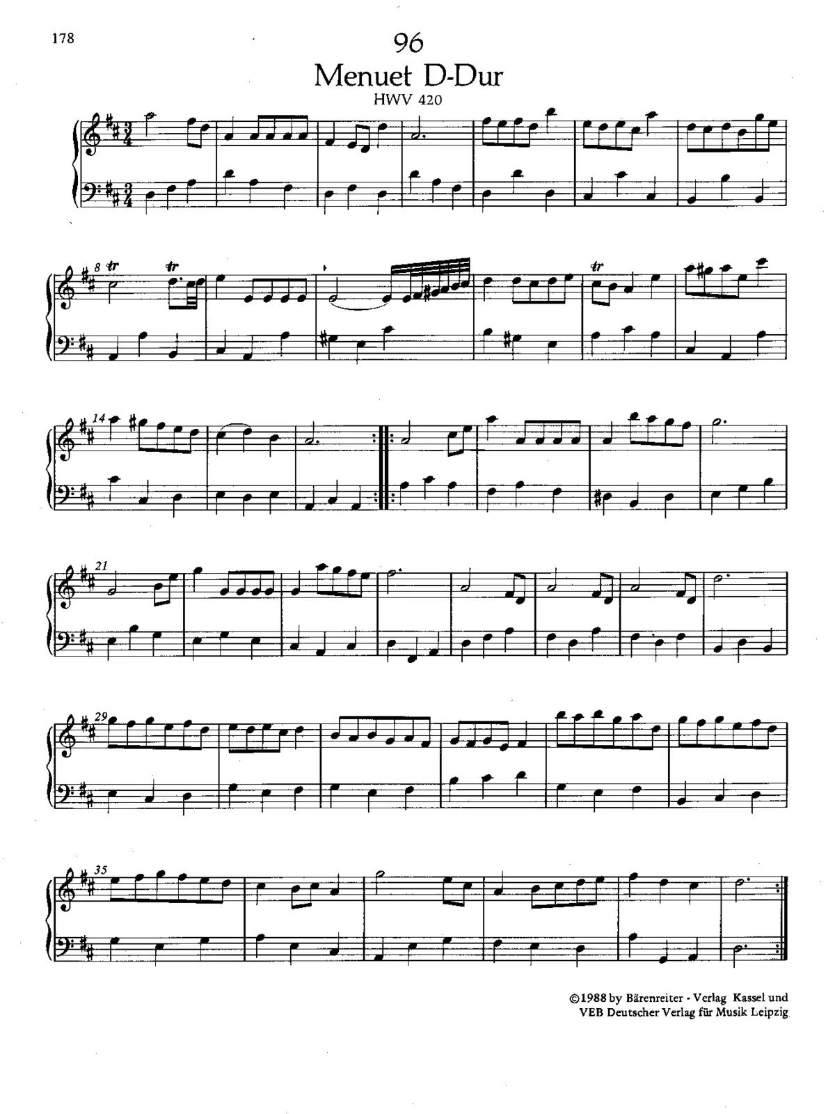 Minuet in D major - Page 1