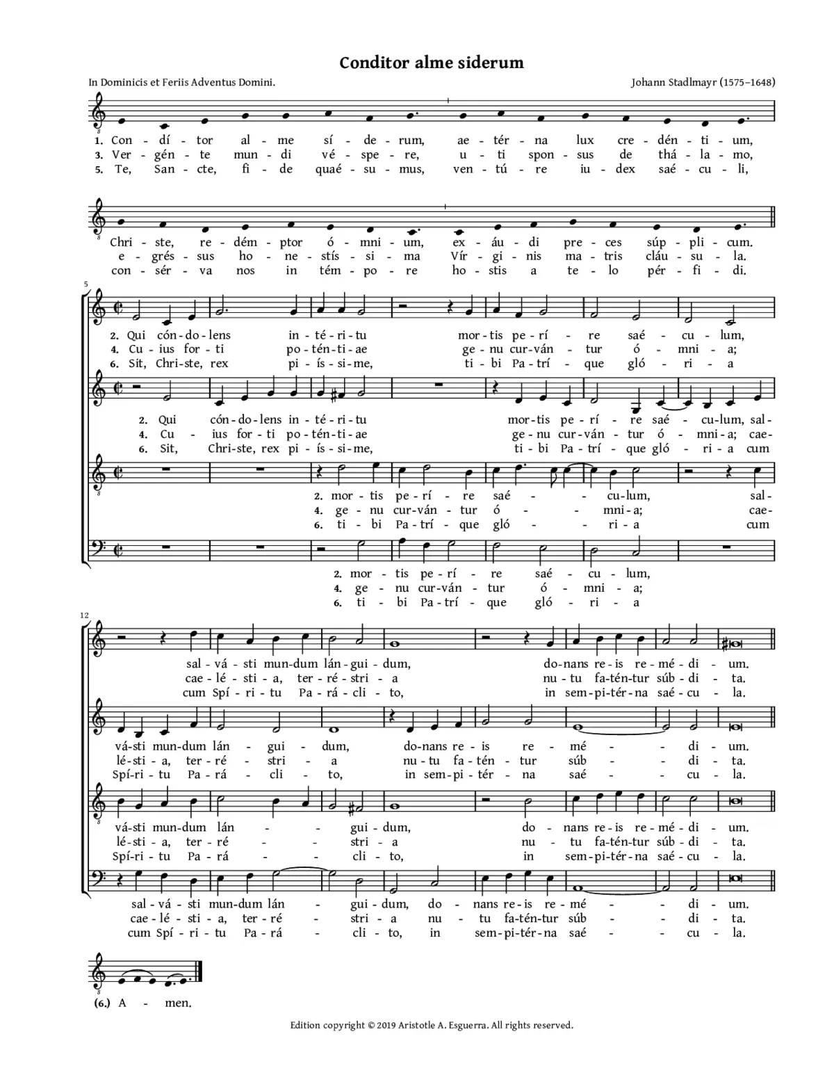 Conditor alme siderum - Page 1