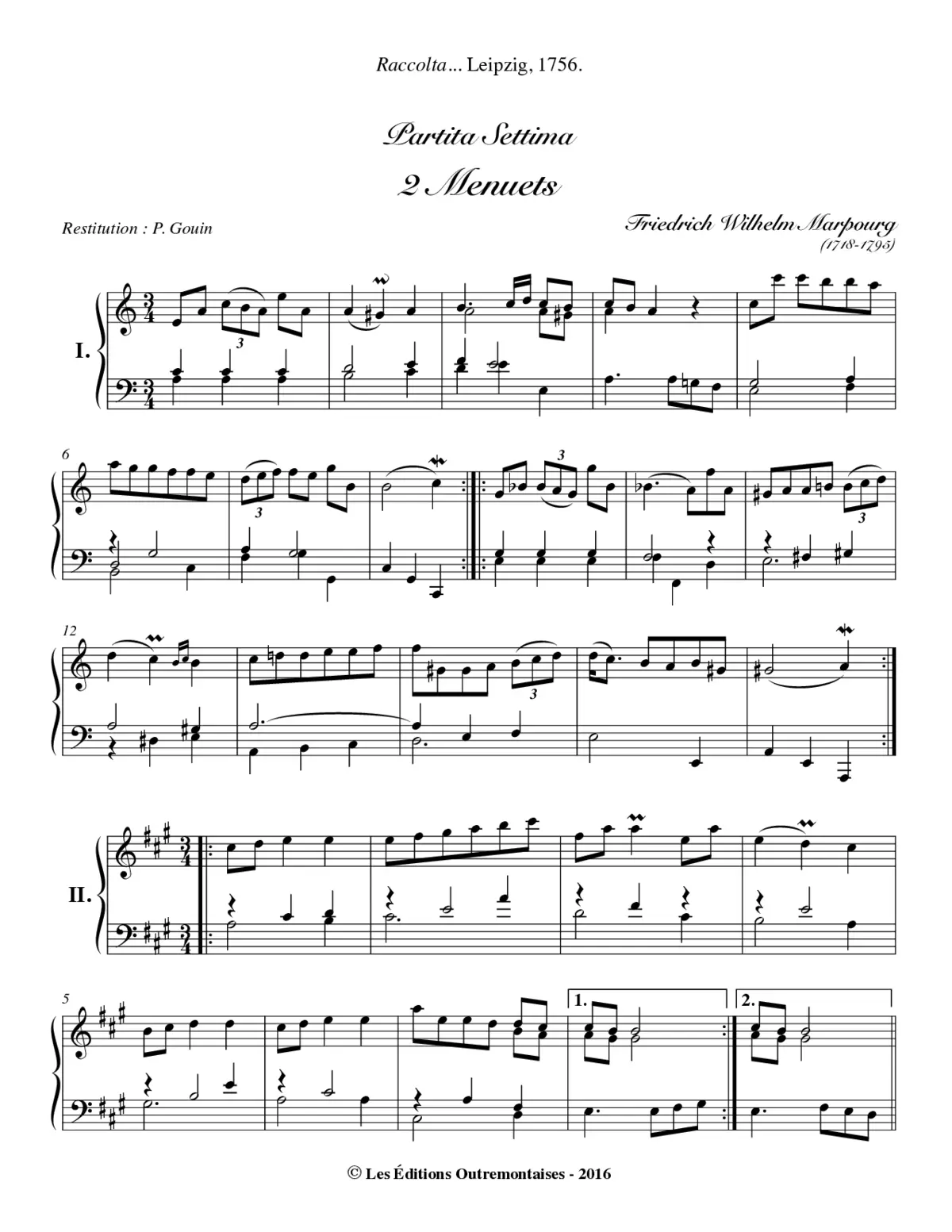 2 Menuets &amp; Polonnoise - Page 1
