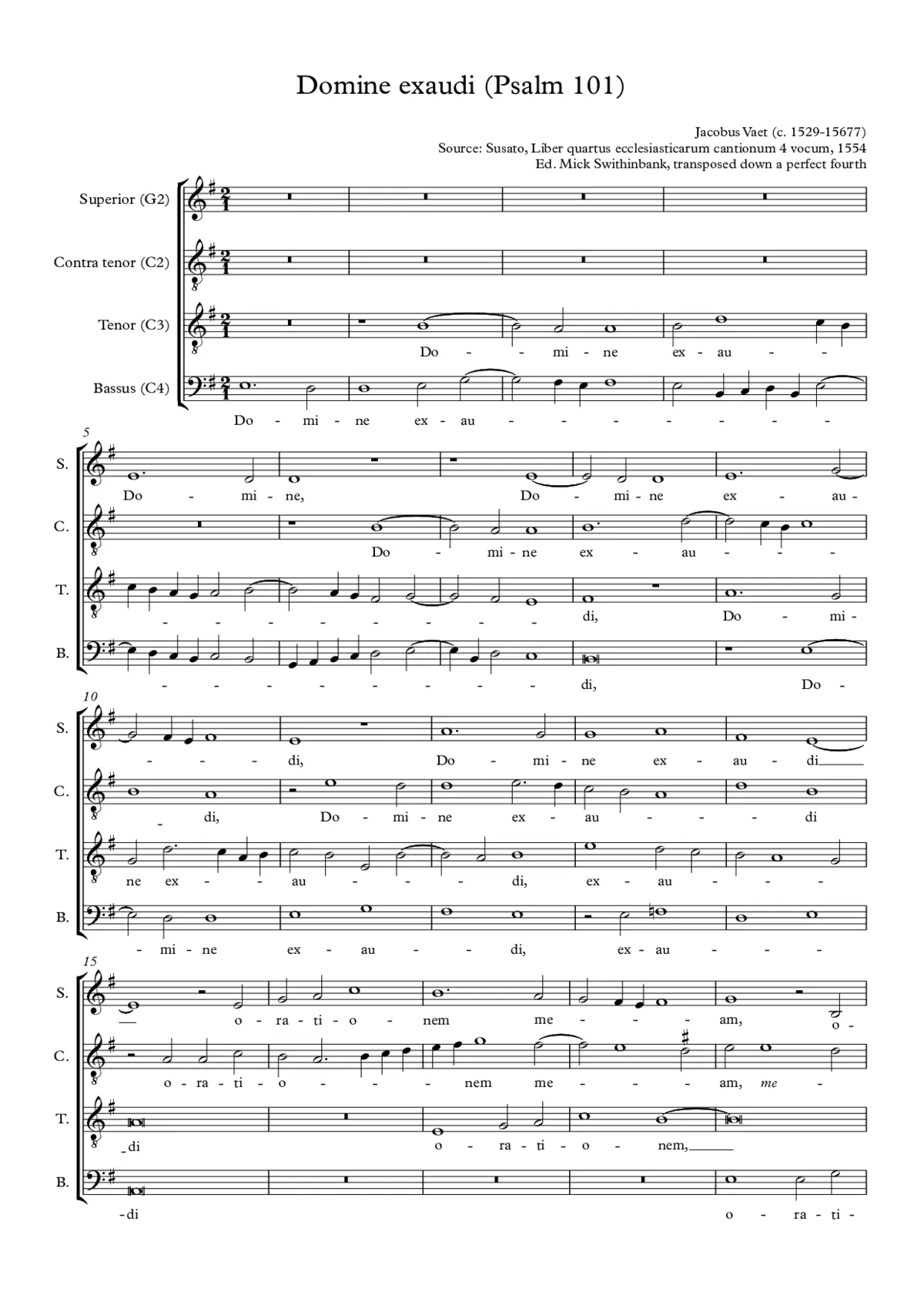 Domine exaudi - Page 1