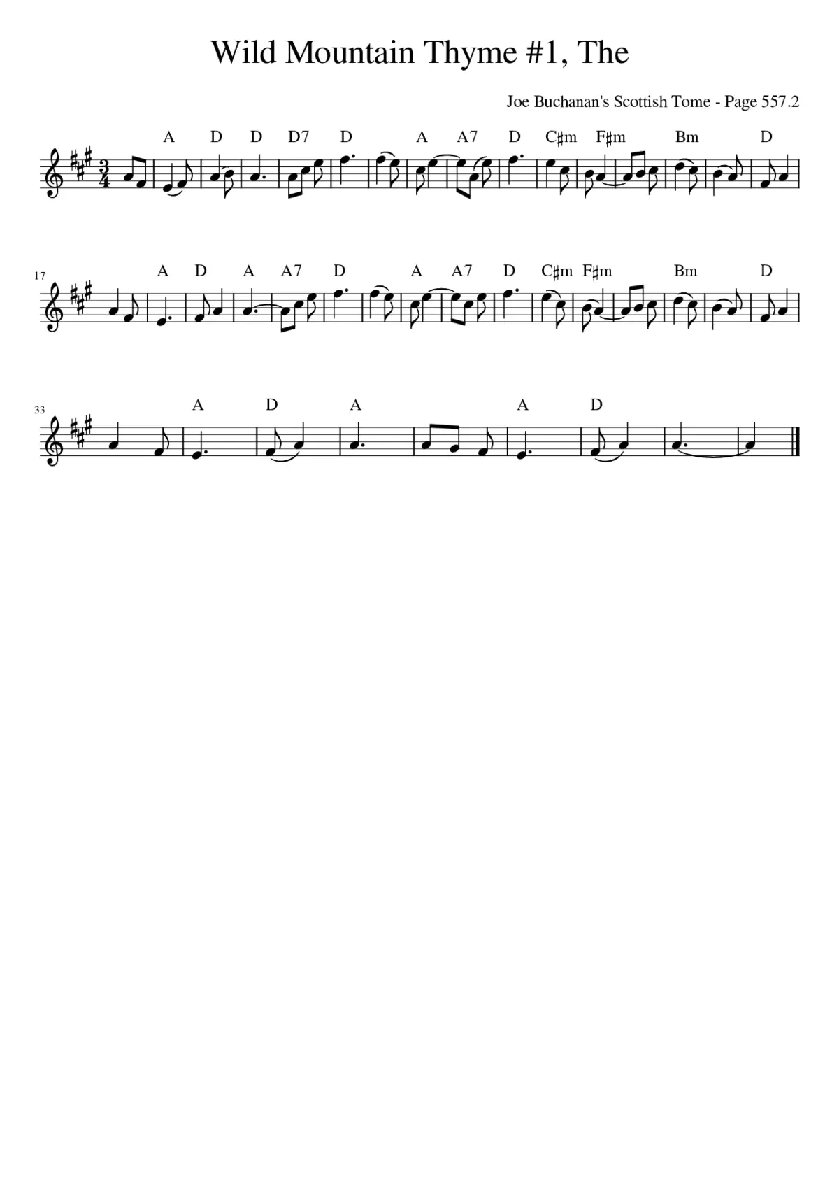 Wild Mountain Thyme - Page 1