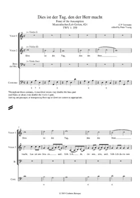 Dies ist der Tag, den der Herr macht, TWV 1:359