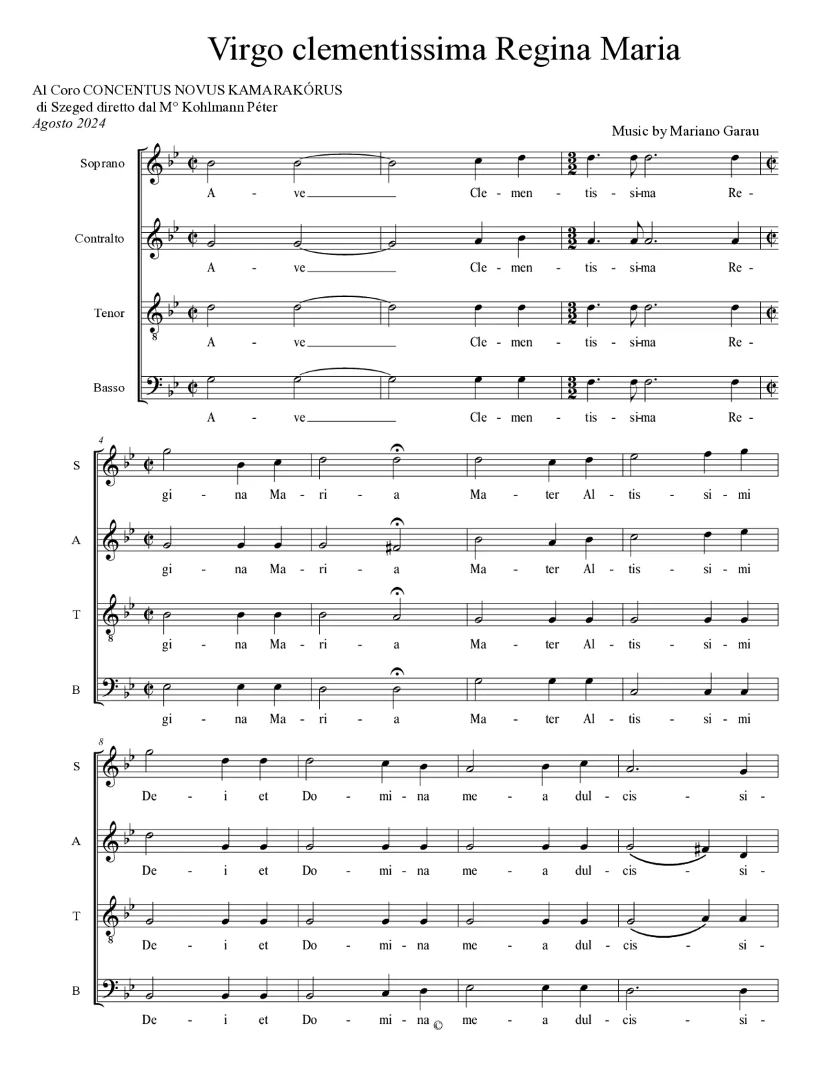 Ave Clementissima Regina Maria - Page 1