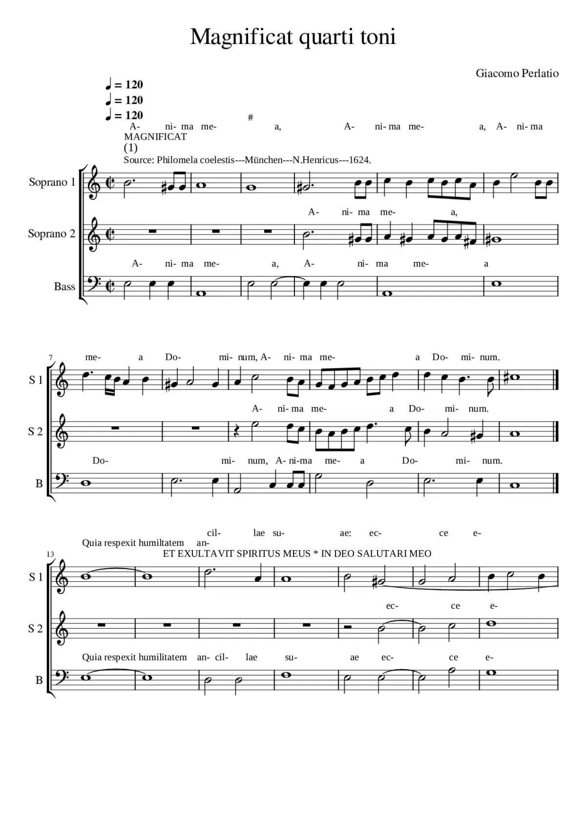 Magnificat IV toni - Page 1